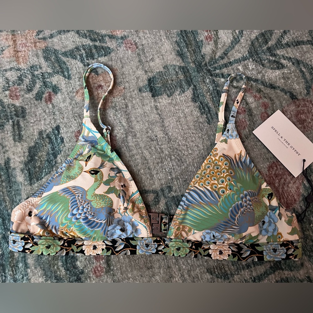 NWT Spell Cloud Dancer Triangle Bikini Top - Picture 4 of 15